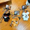 PP Cotton Plush Dog Doll Keychains Pearl Heart Necklace Dog Plush Doll Pendant  Female Lady Girl