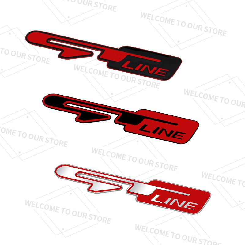 Comvhi1 GT Line Badge Auto Interior Metal Logo Emblem Car Steering Wheel Sticker For Kia Sorento Ceed Picanto Stinger Stonic K3 K7 K5 K9