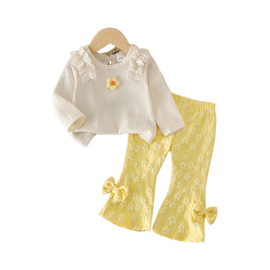 Kids Casual Long-Sleeve Set, Comfortable Daily Wear Outfits