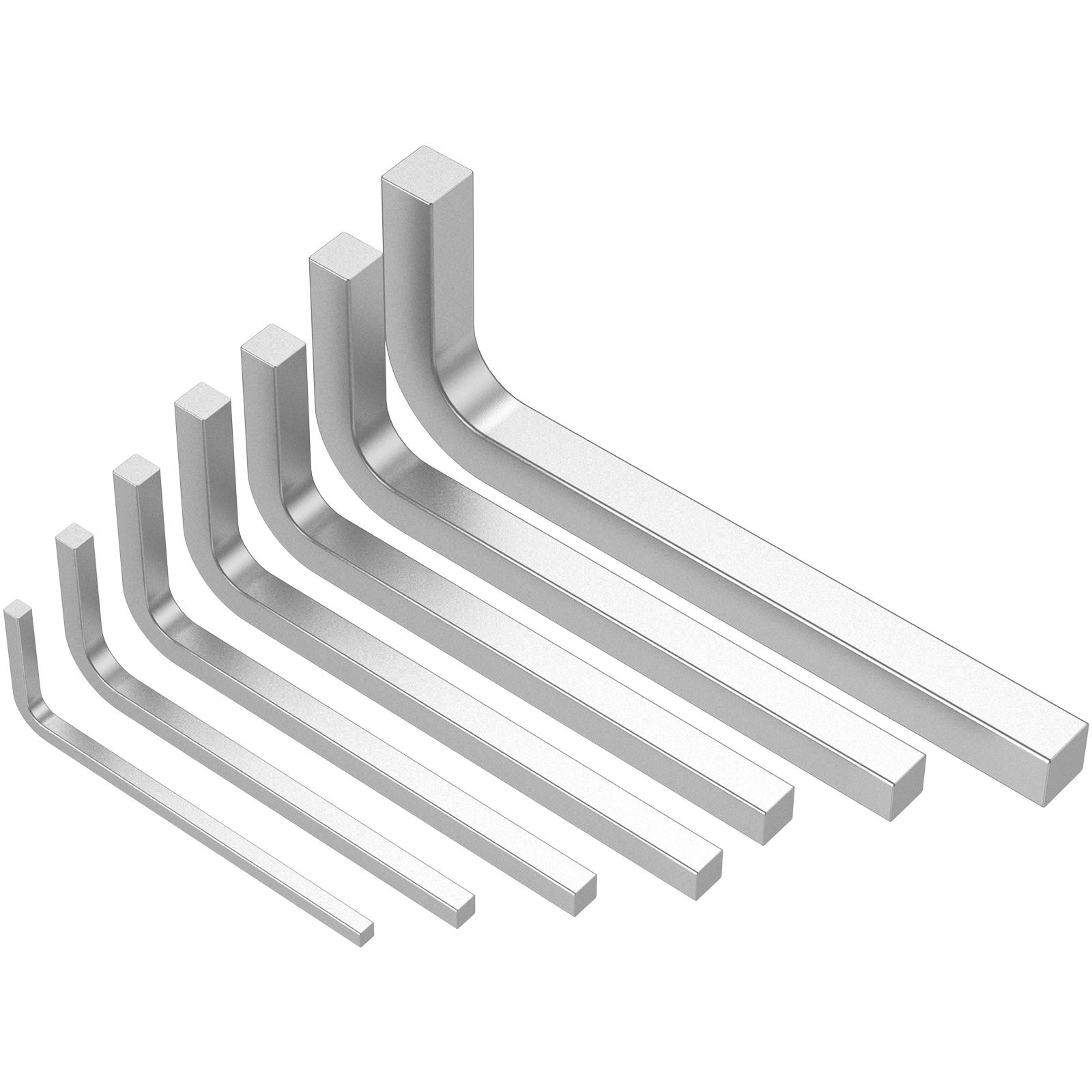

7Pcs L Shape Square Head Wrench Kit 3/4/5/6/7/8/10mm Chrome Vanadium Steel Wrench Screwdriver Hand Repair Tool for Furniture