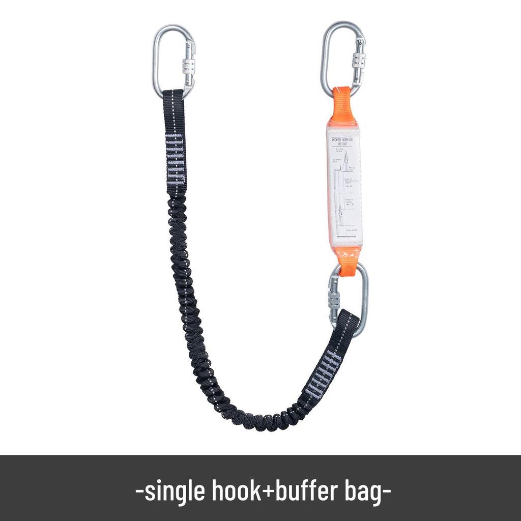 High-Altitude Safety Belt with Single/Double Hook Elastic Rope for Fall Protection