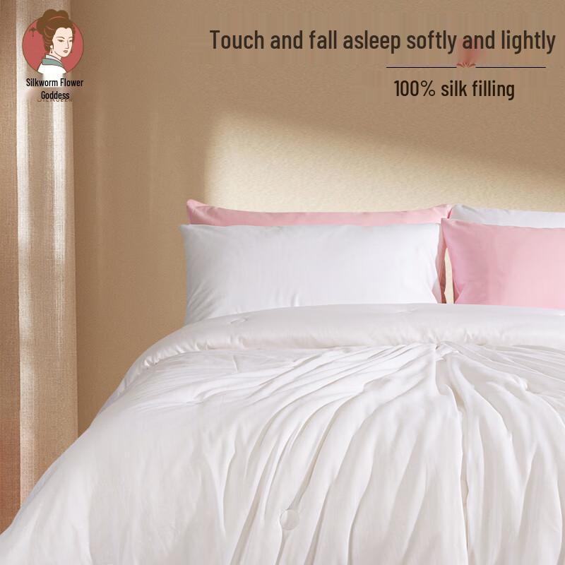 

Can Hua Niang Niang Rose Footprint Mulberry Silk Quilt