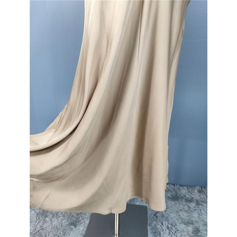 Foreign Trade Order Sexy Gyaru European and American Sling Swing Collar Fashion Smooth Fabric Split Personality Slimming Royal Sister Dress