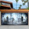 Outdoor Garage Door Decoration Halloween Skull Pendant Cloth 1 Piece, Suitable for Holiday Parties and Daily Decorations