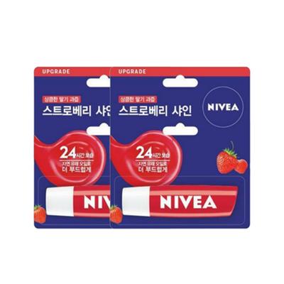Lip Care Fruity Shine Strawberry, 4.8g, 2 Units
