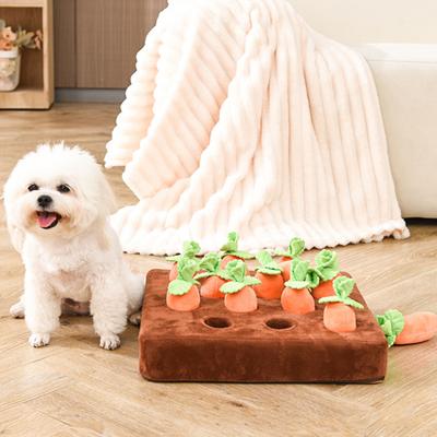 Carrot Patch Cat Toy Interactive Plush Carrot Patch Toy with 45759 Squeaky Carrots