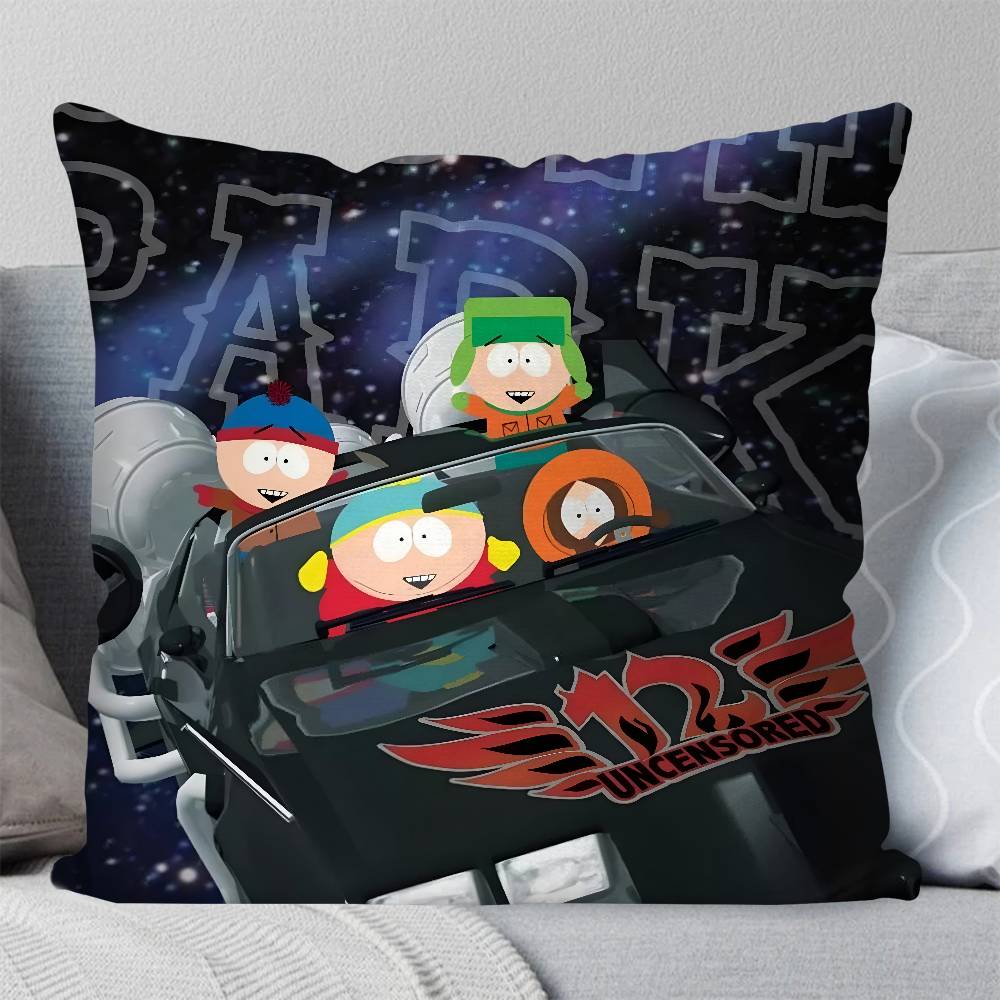 S-South Park Pillow Case Square Pillow Bedroom Sofa Leisure Comfort Cushion Car Living Room Home Decoration