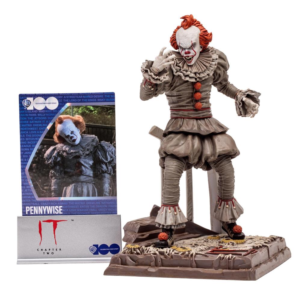 McFarlane Toys - WB 100: Pennywise (It Chapter Two) Movie Maniacs 6-inch Pose Figure