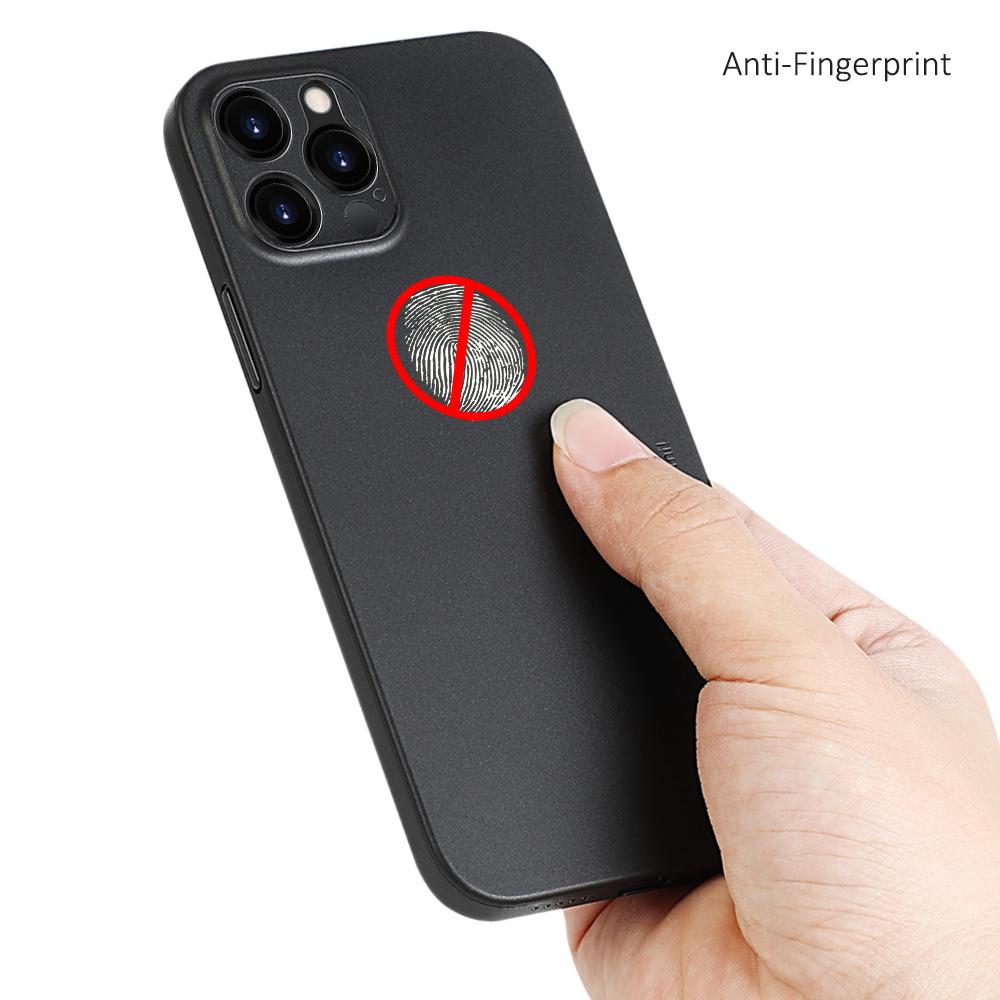 iPhone 13/12 Ultra-Thin PP Frosted Semi-Transparent Case with Full Lens Protection for Apple 15 Pro Max