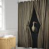 Tenda da Doccia Elegante a Strisce Bianche e Nere con Uccelli Opere d'Arte Divertenti di Animali per Bagno della Cameretta