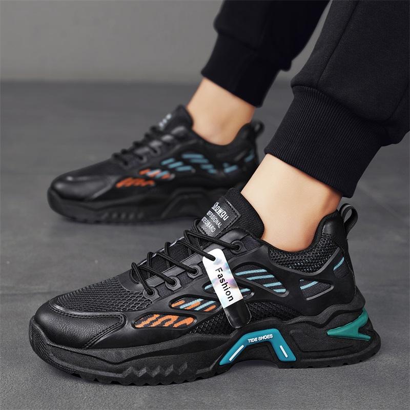 Men'S Casual Mesh Sneakers Four Seasons Comfort Breathable Lightweight Soft-Sole Outdoor Running Shoes Student Speed Sports Shoe