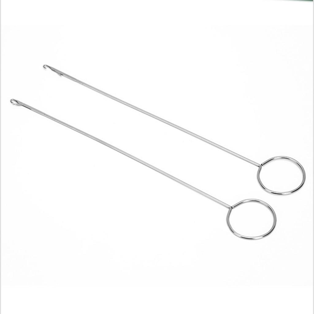 Long Hook Needle Threader For Elastic Bands Easy Quick Insert Metal Threader Sewing Threading Tool For Clothing Handbag