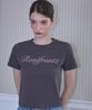 ROSEFRANTZ Rose Lettering T-Shirt [Charcoal]