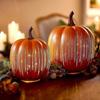 Twinkle Led Light Pumpkins With Timer Timer Lighted Sparkling Starry Night Glass Pumpkin For Home Bedroom Bathroom Hallway