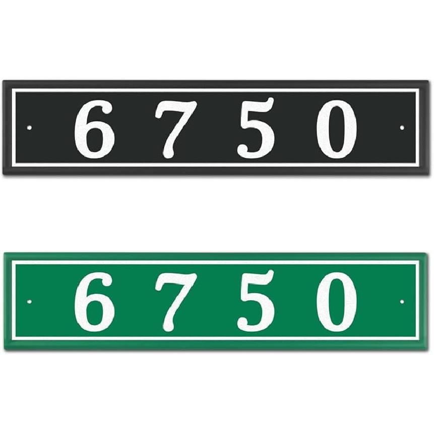 

Персонализированная светоотражающая адресная табличка, индивидуальный алюминиевый адресный знак для почтового ящика, дома, улицы, снаружи, горизонтальный номер дома с двумя Small(11.5 x 2.5 )