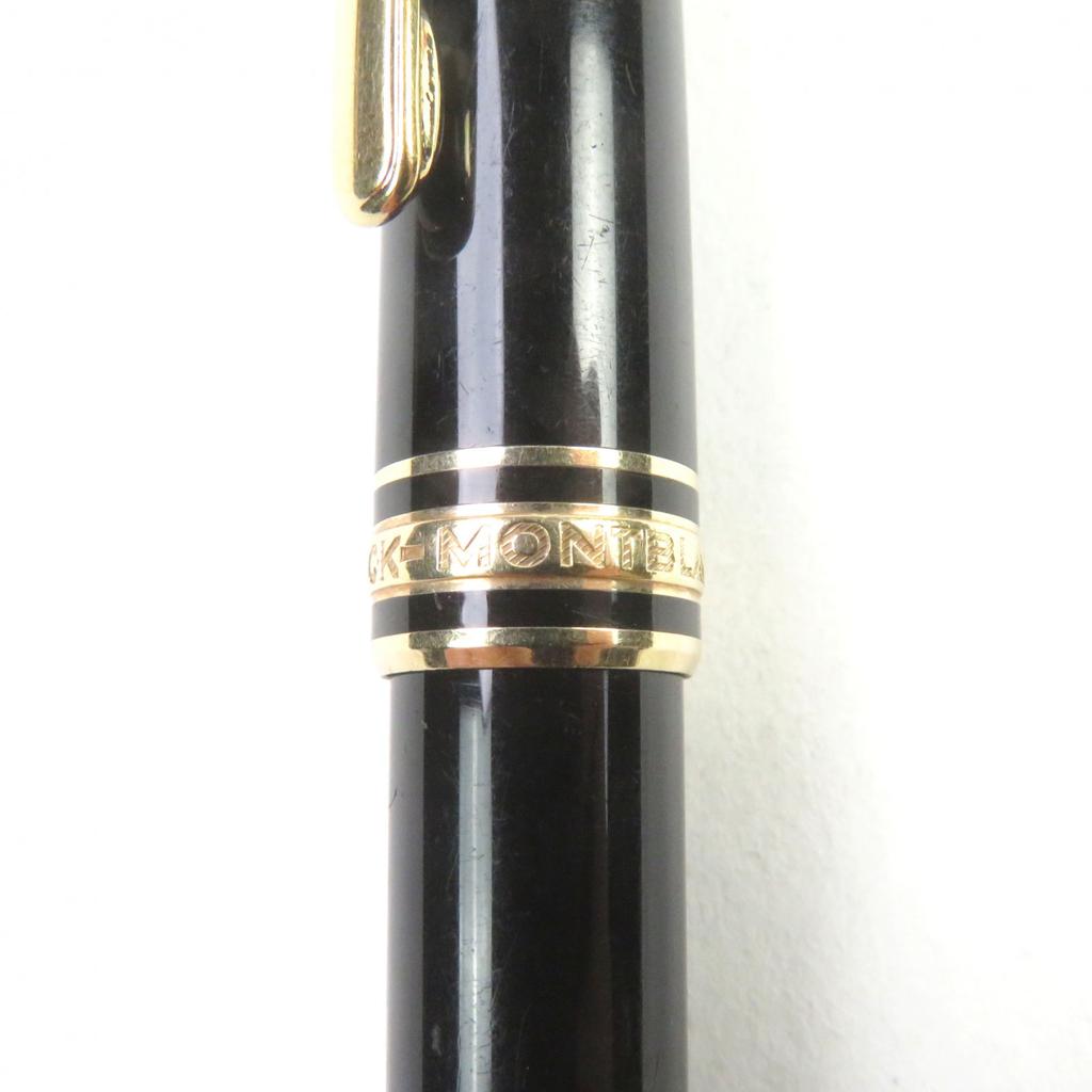 Very Good MONTBLANC Ballpoint pen Meisterstck Classic Logo engraved White Star Twist Used