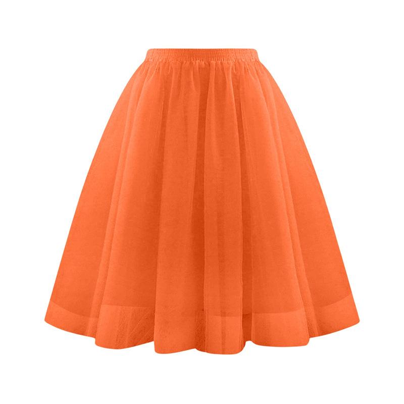 Women’s Skirts Spring Summer Trendy Fairy-style Plus-size Tulle Puff-skirt Plus-size Slimming Fluffy Layered Tulle Tutu Skirt