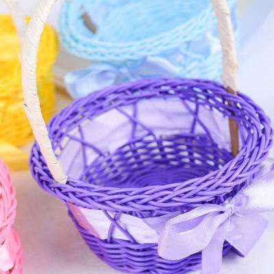 Artifacts Environmentally Friendly Light Weight Portable Holiday Decoration Knit Household Flower Basket Picnic Basket Durable