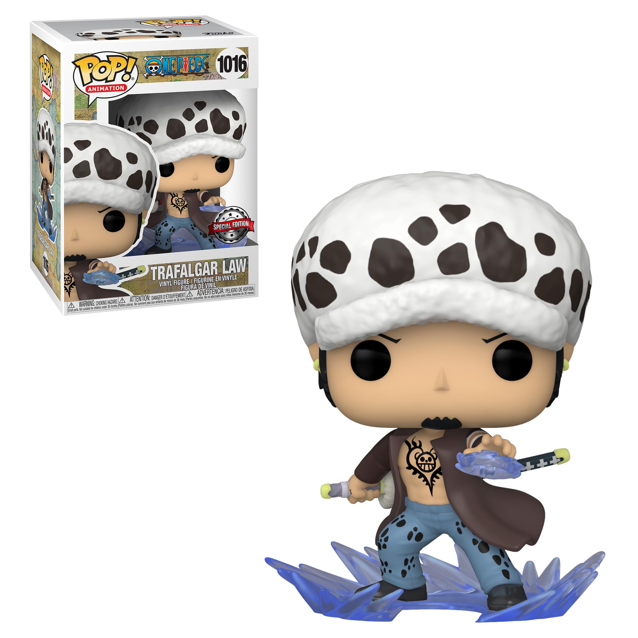 

Funko One Piece Трафальгар Ло Поп Фигурка Аниме Лимитированная D. (Номер) (Издание AAA) синий