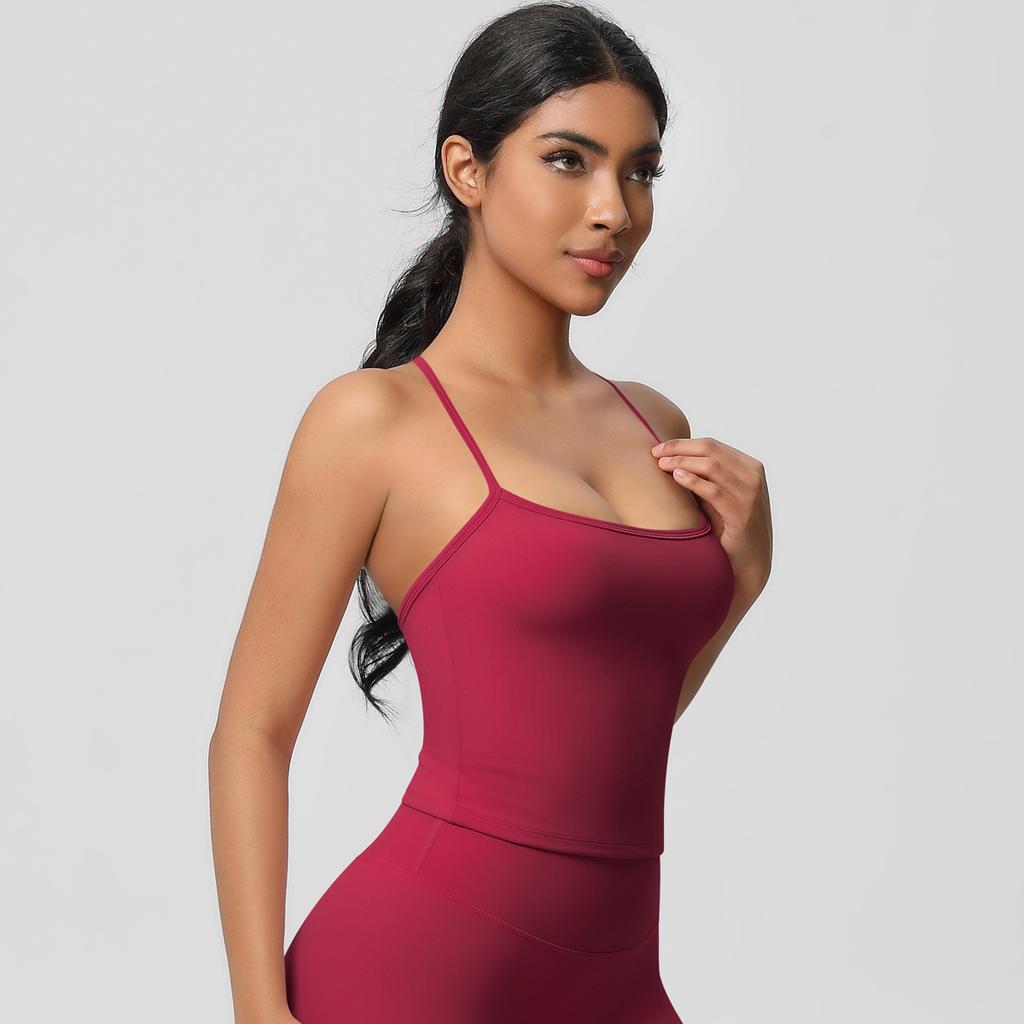 Women High Quality Sport Tank Tops With Chest Pads Compressed Quick-dry Super Elastic Suitable For Running Gym Fitness Training Yoga