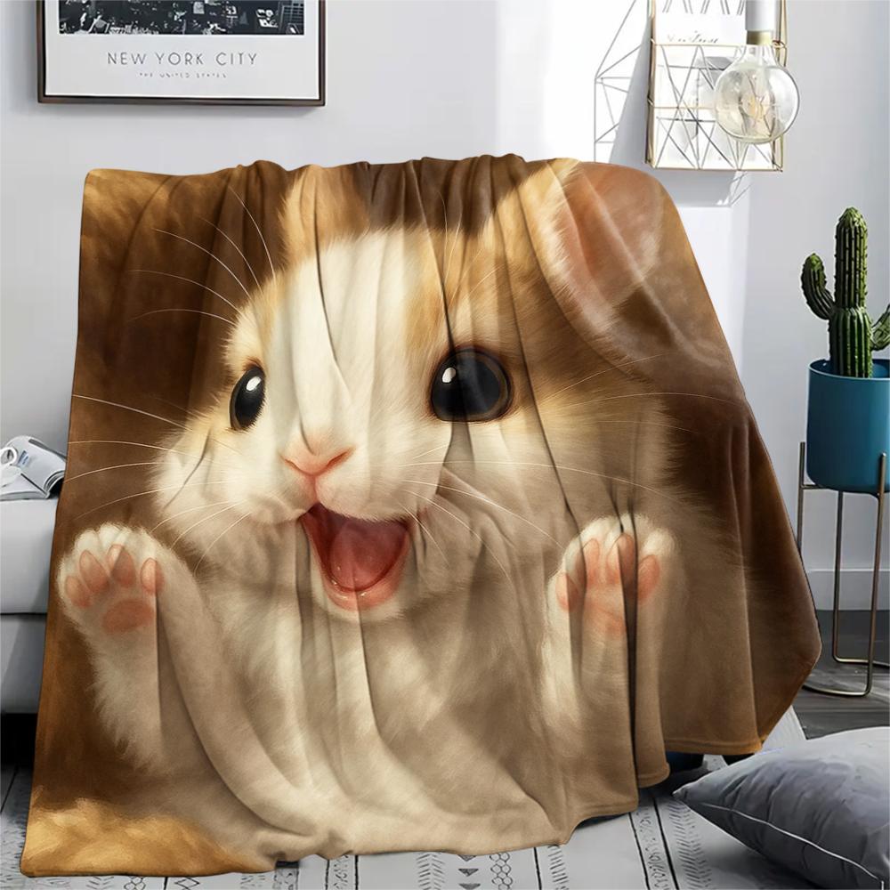 1 Pezzo Coperta in Flanella con Stampa Cartone Animato, Alta Qualità Confortevole per Tutte le Stagioni, Decorazione per la Casa, Calore e Comfort, Perfetta per Regalo di Natale Compleanno