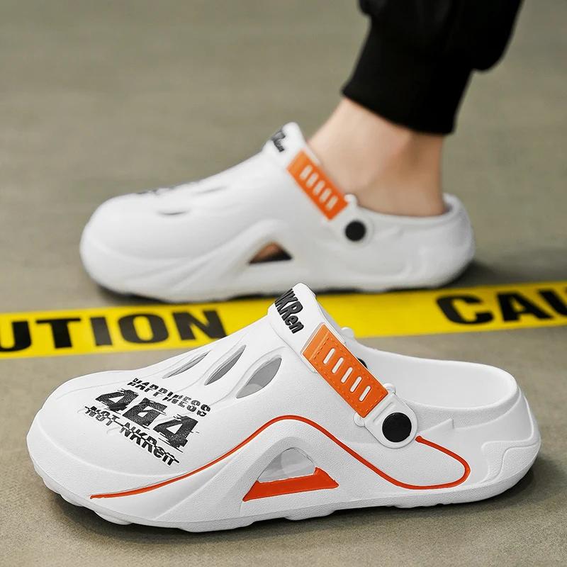2024 New Men Sandals Casual Shoes EVA Lightweight Slippers Color Match Shoes Summer Beach Hot Sale Brand Clogs Zapatos Hombre