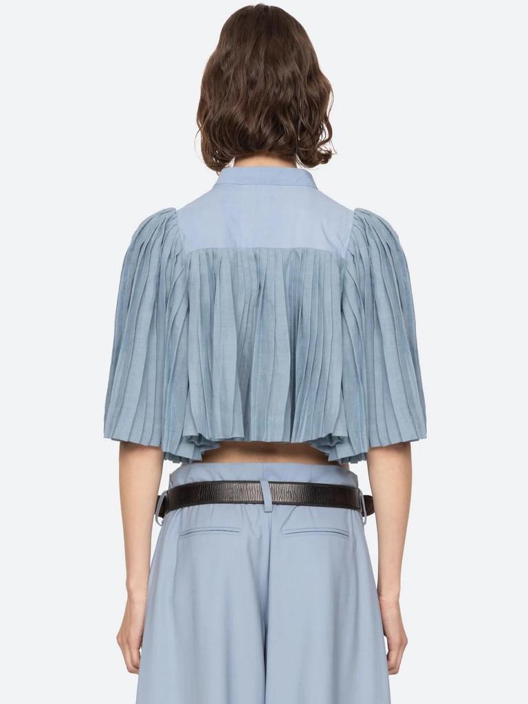 Spring/Summer Fashion: Simple Accordion Pleat Bell Sleeve Top