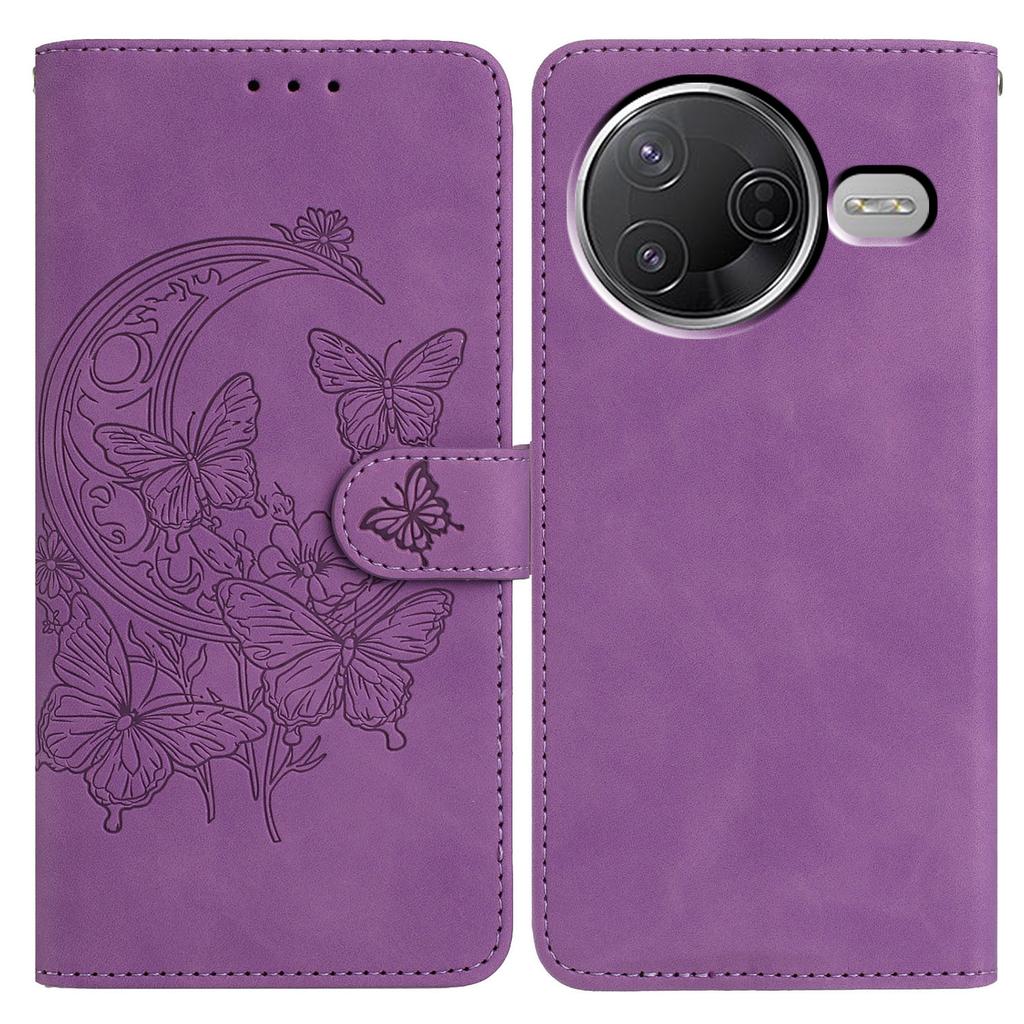 PU Leather Case For Xiaomi Poco F7 Pro 5G/F7 Ultra 5G/Redmi K80 Pro 5G/K80 5G Butterfly Flower Imprinted Wallet Stand Phone Cover
