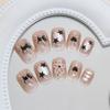Estrela Amor Desenho Animado Gato Flor Curto Removível Nail Art 24 Peças