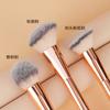 New all-aluminum tube double-head brush, flame trim contour, blush brush, loose powder brush, flat head oblique head foundation brush, multi-function