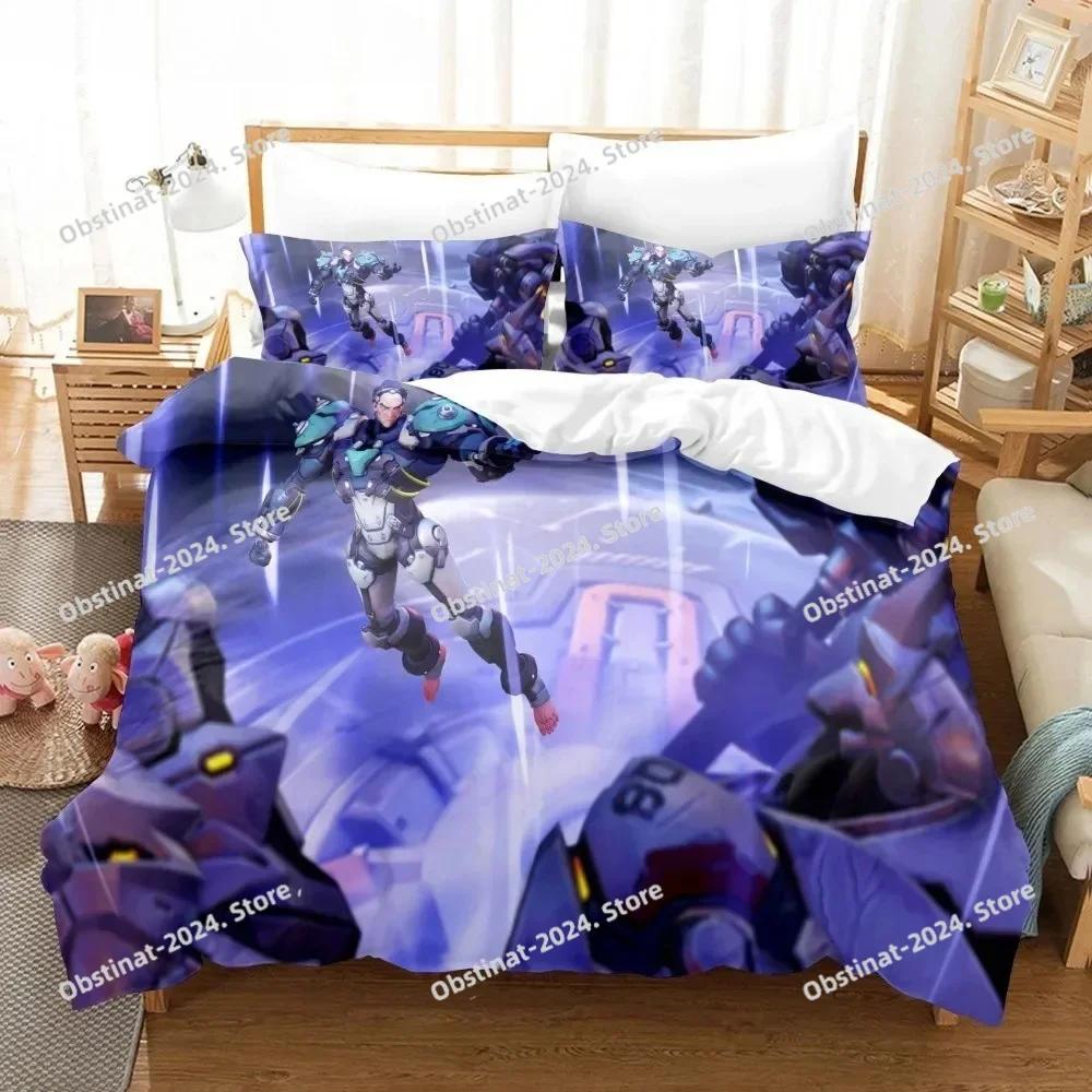 Anime Overwatch Game Bedding Set Duvet Cover Full Queen King Size Pillowcase Bed Printed Bed Set Aldult Kid Bedroom Single Twin