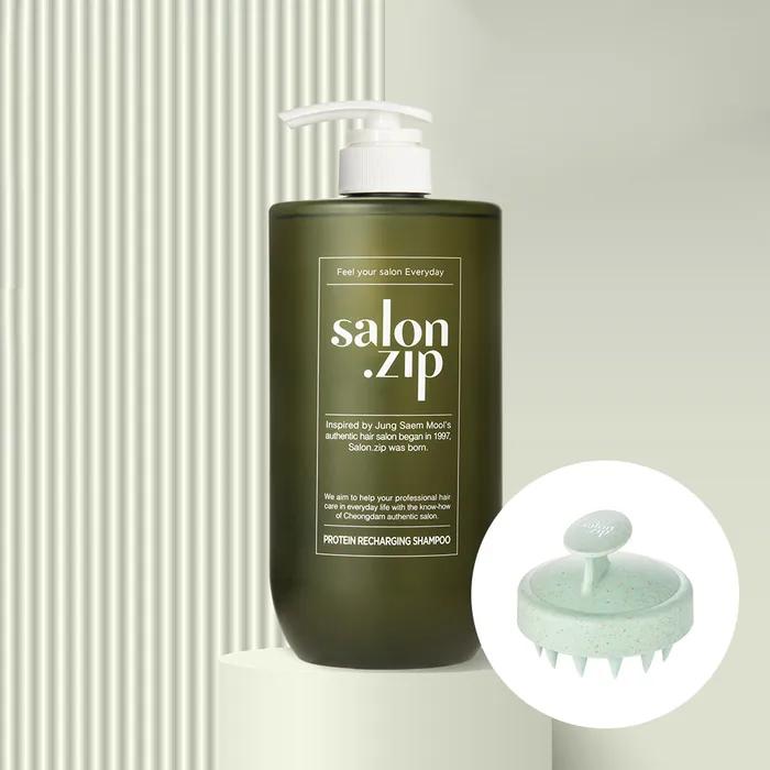 Salonjip Protein Recharging Shampoo 1000ml (+ Shampoo Scalp Brush)