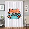 Home Interior Kitchen Curtains for Living Room 2 Pieces Blackout Curtains Door Curtain Cute Animals Partition Bedroom Decoration