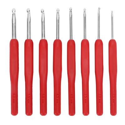 8 pièces Crochets à Tricoter Multiples Couleurs Aiguilles à Pull Manches Douces Outils de Tissage pour Amateurs d'Artisanat