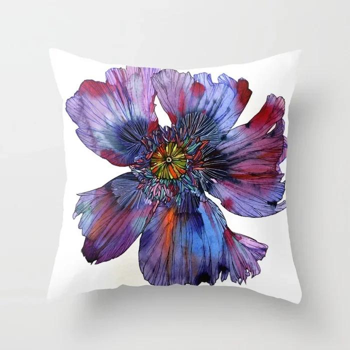 Rose    cushion cover Mediterranean Nordic style home decoration sofa bed pillow car pillowcase