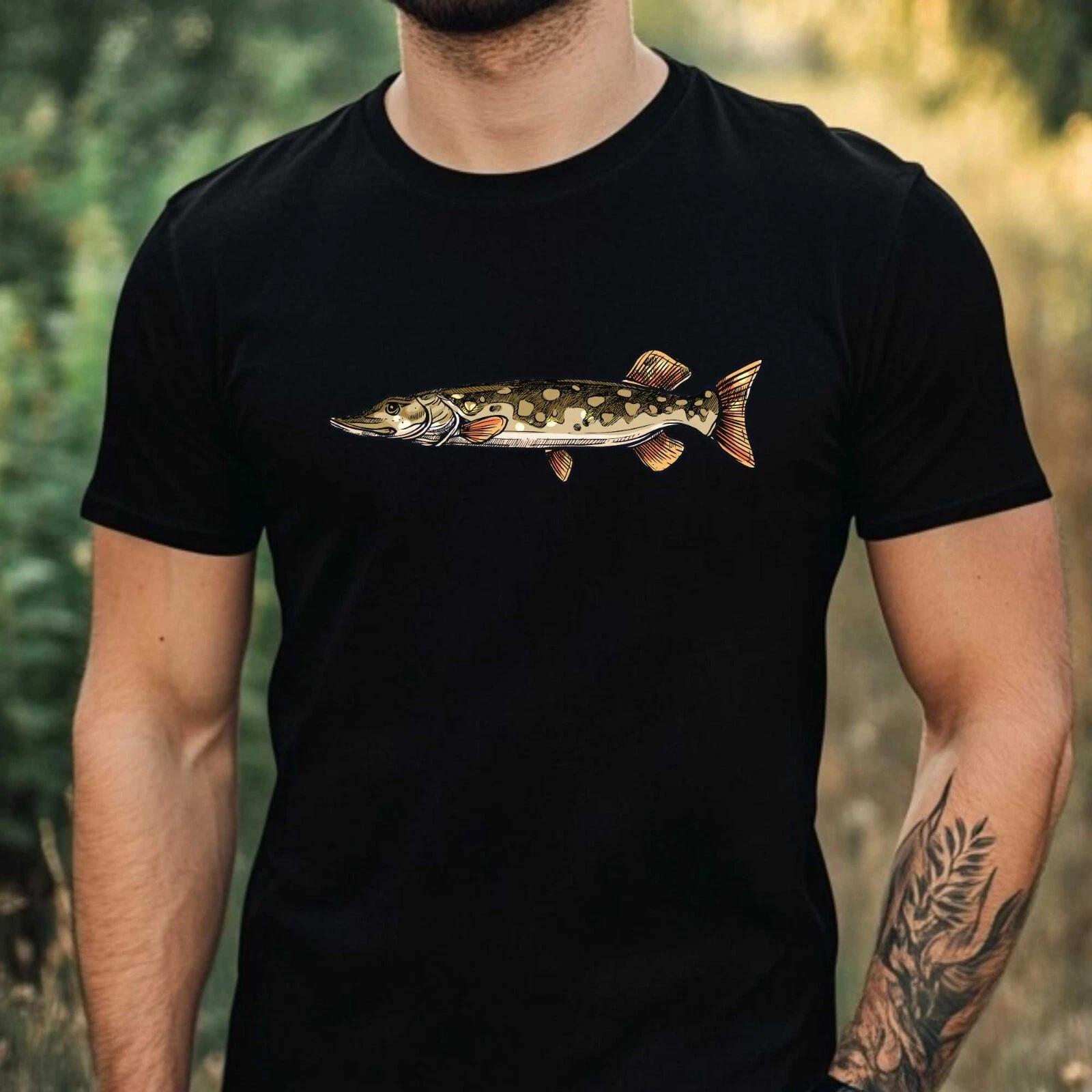 T-Shirt Herren Hecht Motiv Baumwolle Größe XS bis 5XL XL