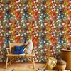 Red Floral Wallpaper Self-Adhesive Waterproof Vinyl Vintage Flower Peel and Stick for Bedroom Living Room Decor