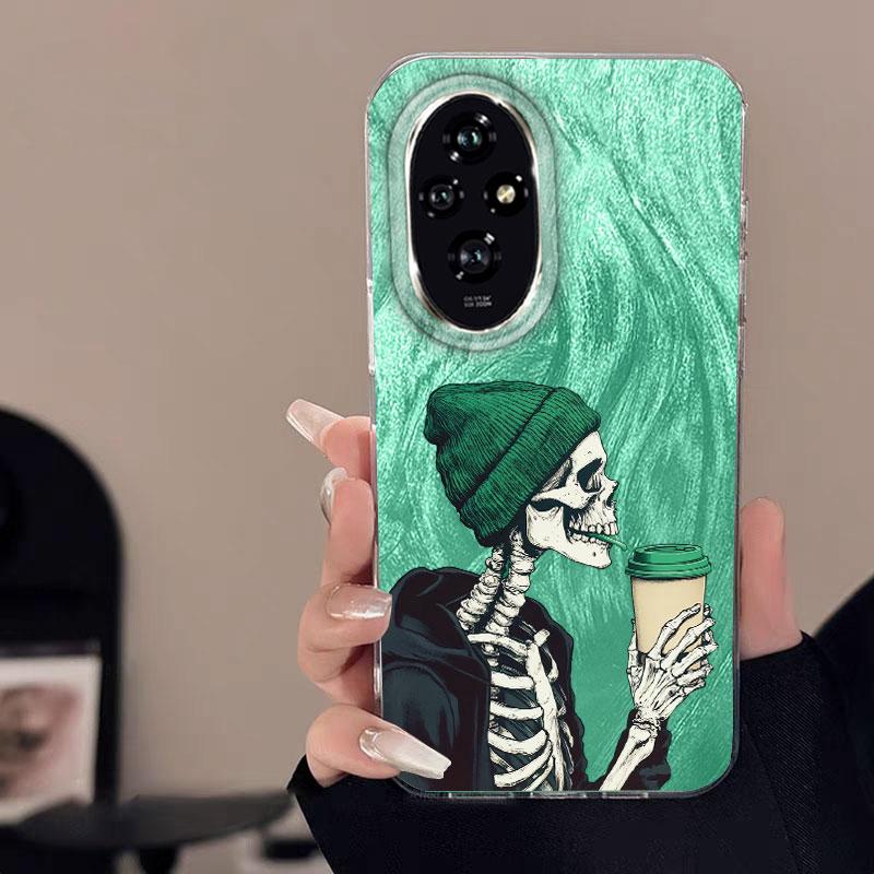 Case For Honor 400 Lite X9c X9a X8a 200 Pro 200 Lite 5G  Phone Cover Advanced Gradient Green Yellow Luxury Protective TPU Bumper