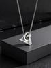 Stilvolles Silberfarbenes Geometrisches Ineinandergreifendes Dreieck Runder Anhänger Halskette für Männer Mode Hip Hop Stil Schmuck Paargeschenke