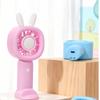 New Cute and Adorable Bunny Handheld Portable Mini Fan with Base and Desktop Mini Charging Fan