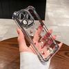 Red Cherry Plating Phone Case For Xiaomi Redmi 15 A3 15C 14C 13C K50 A1 Note 15 14 13 12 12s Pro Plus 4G 5G Anti Fall Airbag