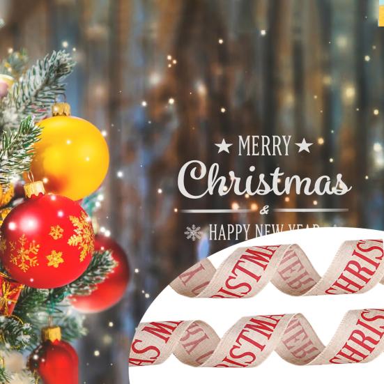 6M/Roll Christmas Ribbon Versatile DIY Crafts Decorative Ribbon Gift Wrapping Ribbon for Festive Party Decor