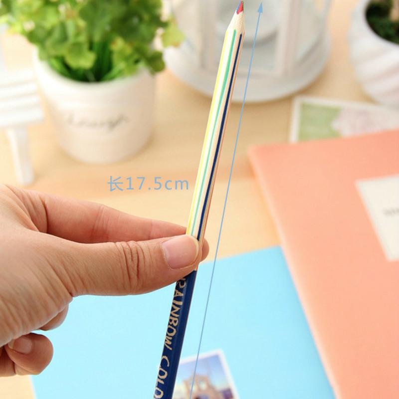 10pcs Four Wooden Colored Pencils with The Same Core Design Painting Secret Garden School Art Supplies for Artist