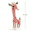 1Pc Cute Giraffe Brooch Enamel Artificial Pearl Animal Pin for Women