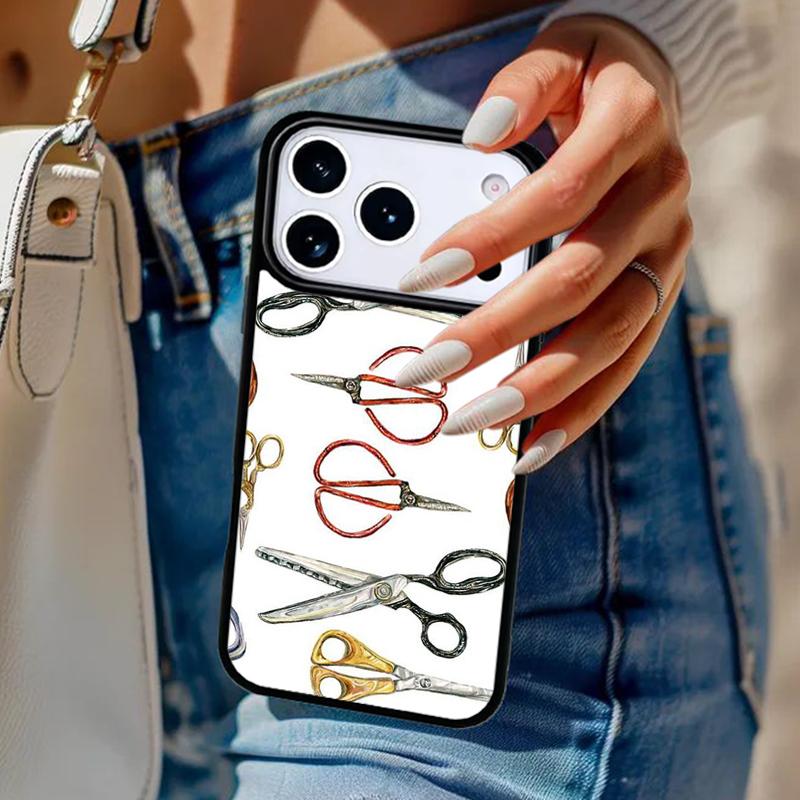 

Hair Scissors Coque Phone Case For iPhone 17 Air 14 15 13 12 Max Cover For Apple 14 15 16 16e 11 Pro Max Plus iPhone 14plus