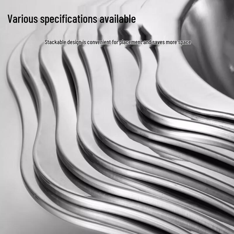 Su Le Stainless Steel 30cm Shallow Serving Basin Set