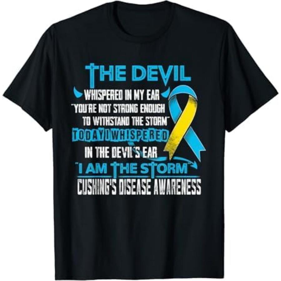 Cushing's Disease Awareness I Am The Storm Devil T-Shirt HAH Mens Womens Tank Top Sweatshirt Hoodie Black