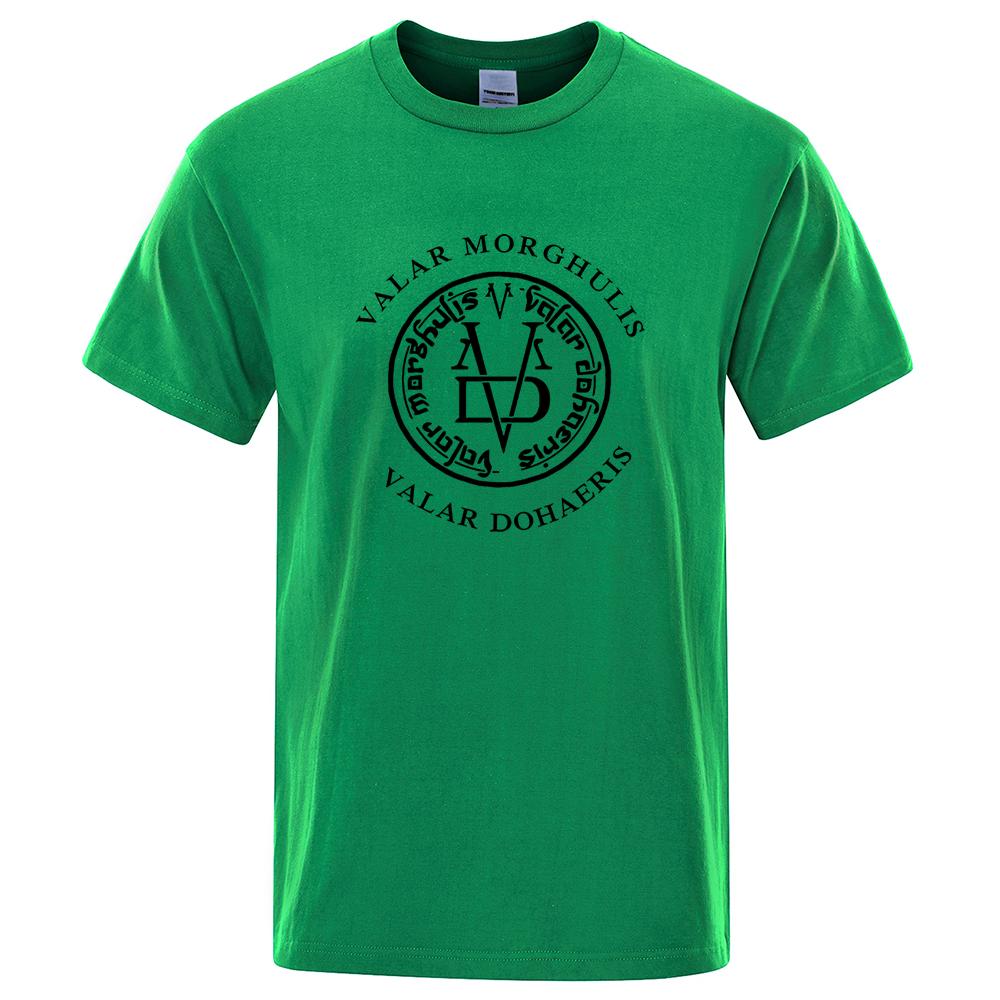 Valar Morghulis & Valar Dohaeris Tshirt Hip Hop Casual T-Shirt Men Short Sleeve 2023 Summer Brand T Shirt Casual Harajuku Tops