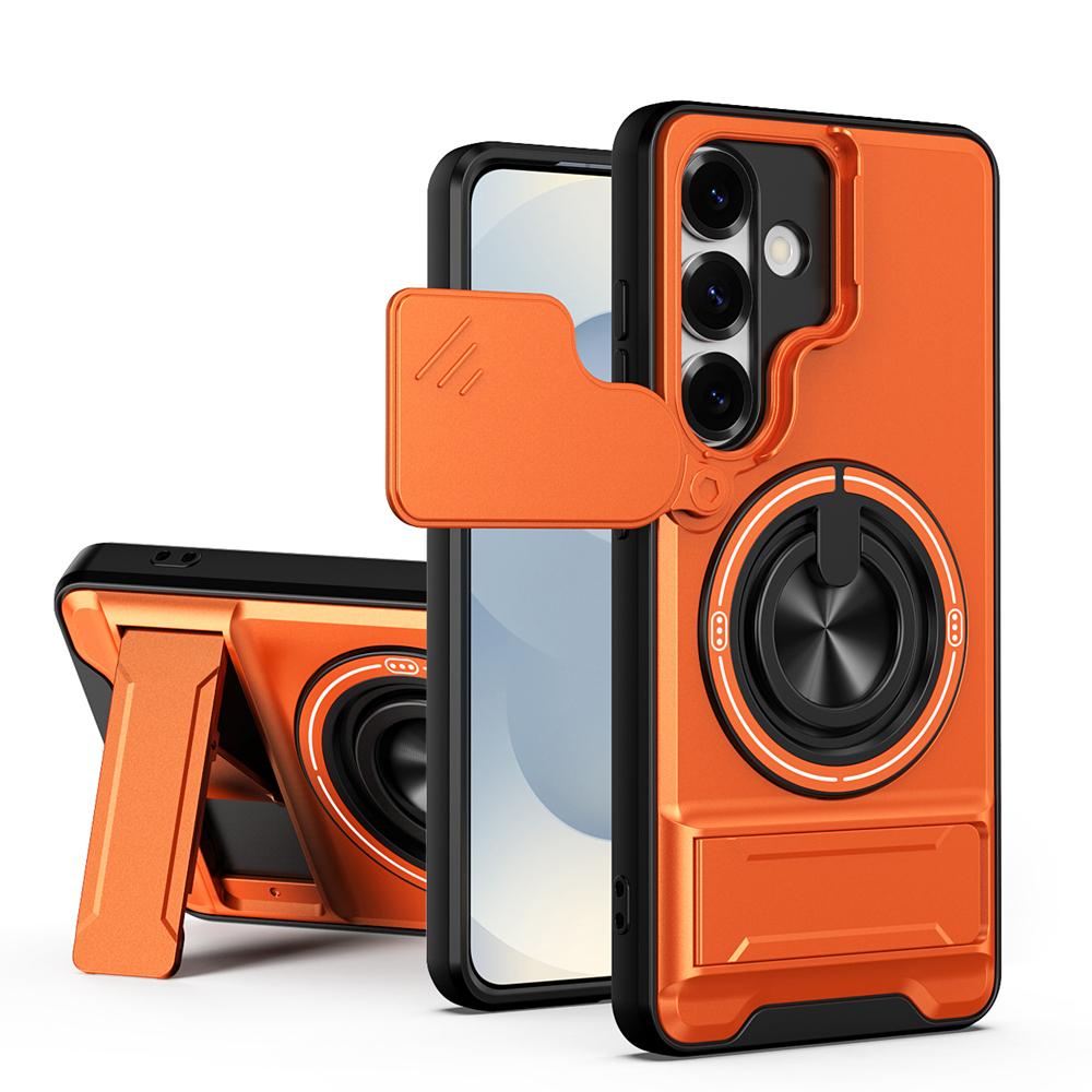 KEYSION Magnetic Phone Case for Samsung Galaxy S25 S26 Ultra S26+ S25 FE Slide Camera Protection Upright Kickstand Ring Shockproof Cover