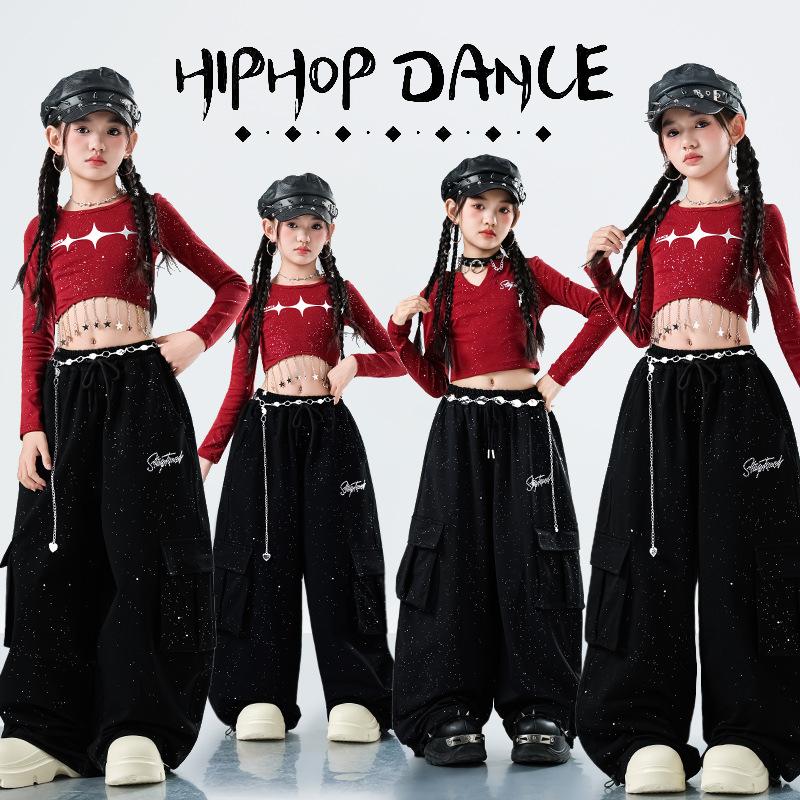 Children's Street Dance Jazz Dance Clothing Girls' Trendy Runway Fashion Clothing Women's Troupe Cool Jazz Children's Performance Clothing